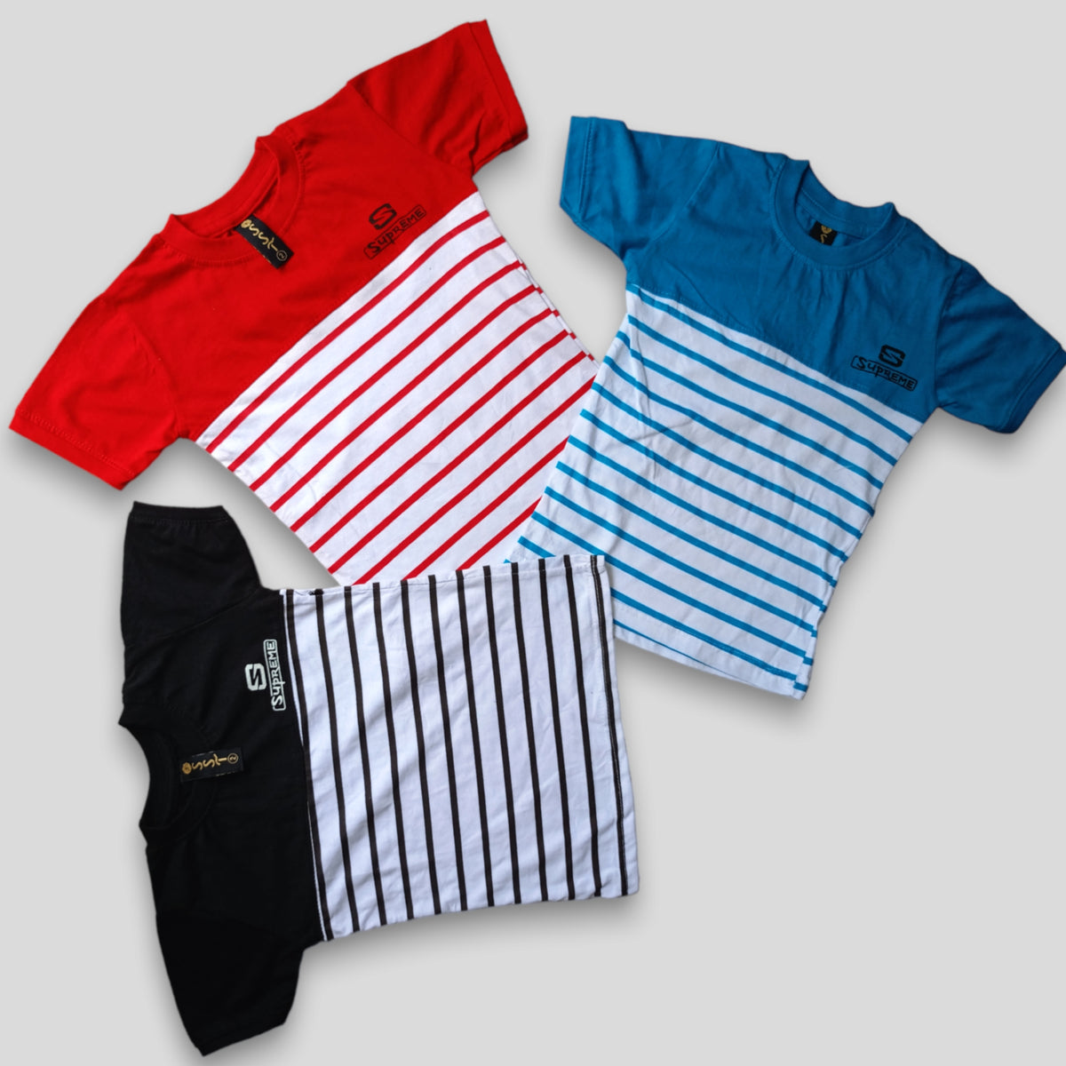 Striped Line Combo T-shirt Pack OF 3